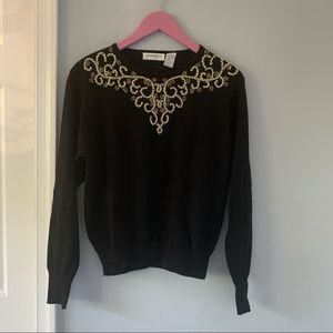 NWT embroidered Liz Claiborne sweater